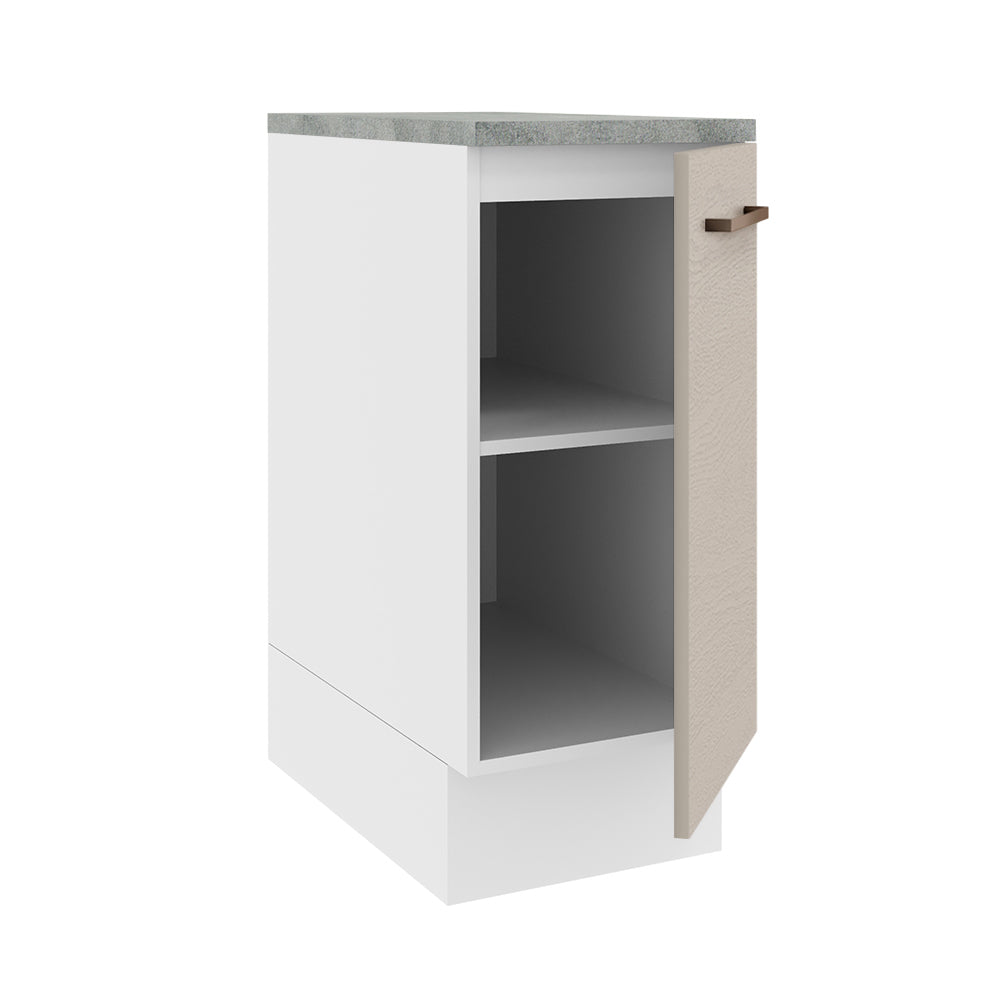 Mueble de Cocina Bajo Agata 35 cm 1 Puerta Blanco/Crema