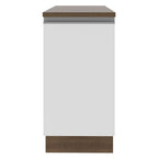 Mueble de Cocina Bajo Glamy 40 cm 1 Puerta Marrón/Blanco
