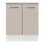 Mueble de Cocina Bajo Agata 70 cm 2 Puertas Blanco/Crema