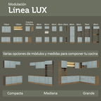 Mueble de Cocina Superior Lux 1.20 Metros 2 Puertas MarrónGris