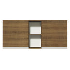 Mueble de Cocina Superior Glamy 1.50 m 2 Puertas 2 Nichos Centrales Marrón