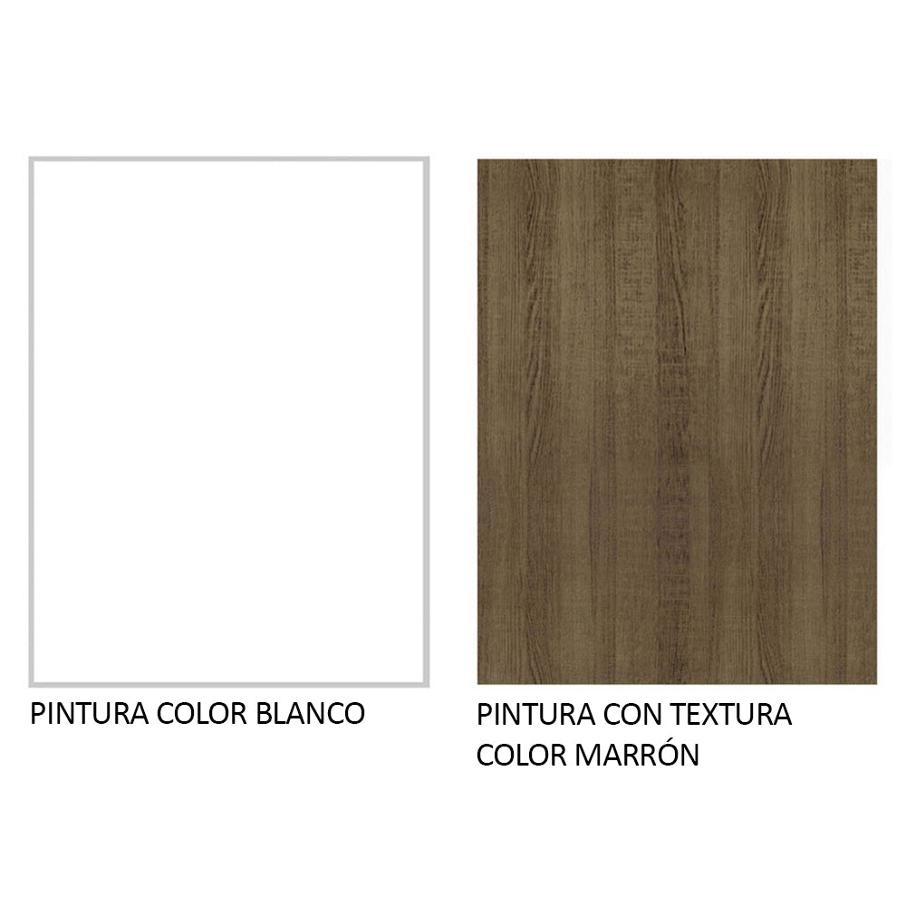 Mueble de Cocina para Hornos Glamy 70 cm Blanco/Marrón
