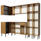 Cocina Integral de Esquina Emilly Line 2.90 m Marrón