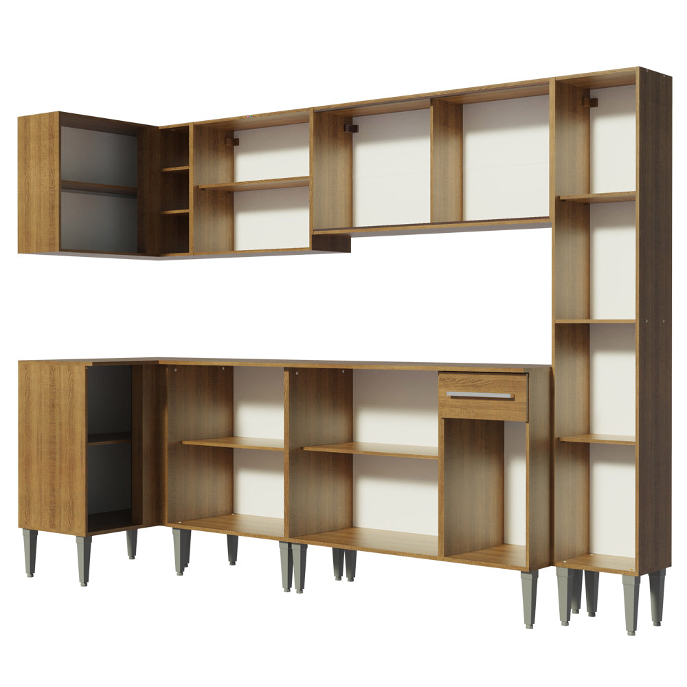 Cocina Integral de Esquina Emilly Space 3.25 m Marrón