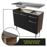Cocina Integral Emilly 1.70 m con Mesón de Acero 11