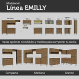 Cocina Integral Emilly 2.30 m con Mesón de Acero 12