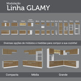 Cocina Integral Glamy 1.50 m con Mesón de Acero 03