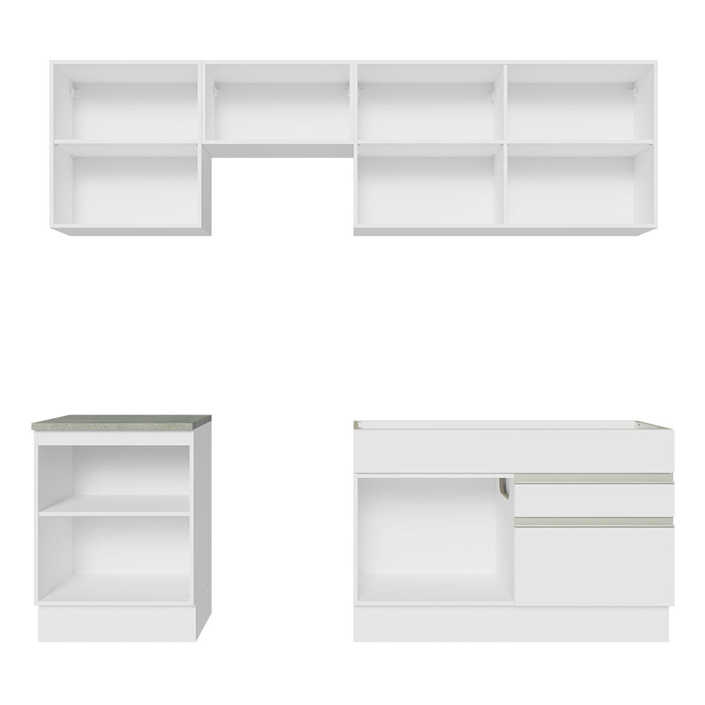 Cocina Integral Glamy 2.40 Metros Blanco 08