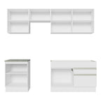 Cocina Integral Glamy 2.40 Metros Blanco 08