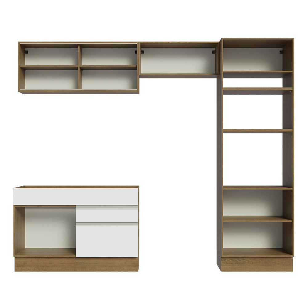 Cocina Integral Madesa Glamy 270 cm Marrón/Blanco 12