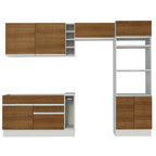 Cocina Integral Cristal 2.90 Metros Blanco/Marrón 10