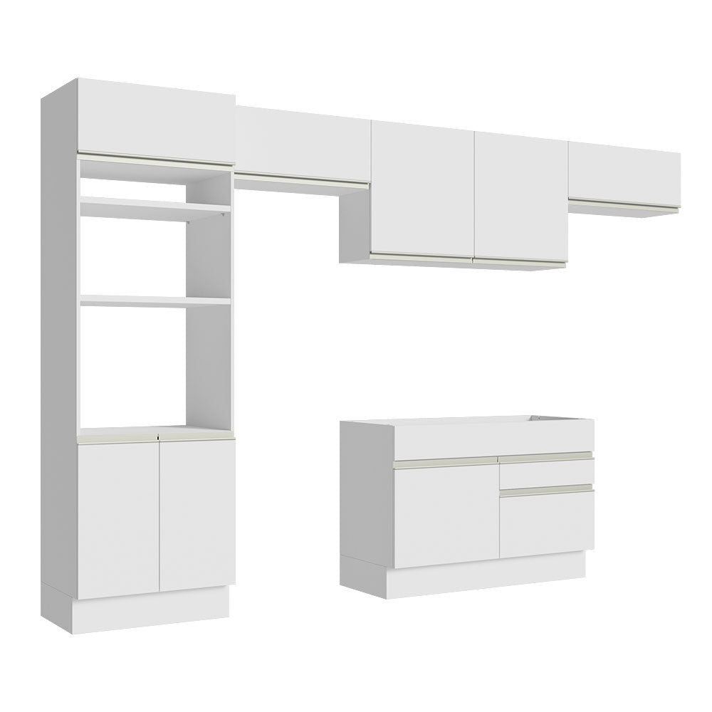 Cocina Integral Glamy 3.50 Metros Blanco