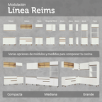 Cocina Integral Reims 2.50 m con Encimera Blanco 09