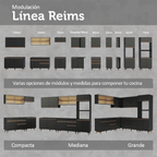 Cocina Integral Reims 3.30 m con Encimera Negro 01
