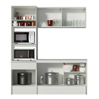 Cocina Integral Topazio Pop 1.80 m con Encimera Blanco
