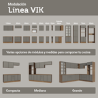 Cocina Integral Vik 2.70 Metros Marrón/Gris 02