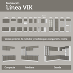 Cocina Integral Vik 2.70 Metros Blanco/Gris 03