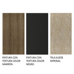 Juego de Comedor Sabrina con 4 Sillas - Tablero de Madera y Cristal Marrón/Negro/Imperial