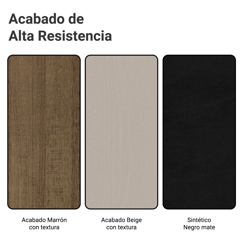 Juego de Comedor Samara con 4 Sillas Marrón/Crema/Negro
