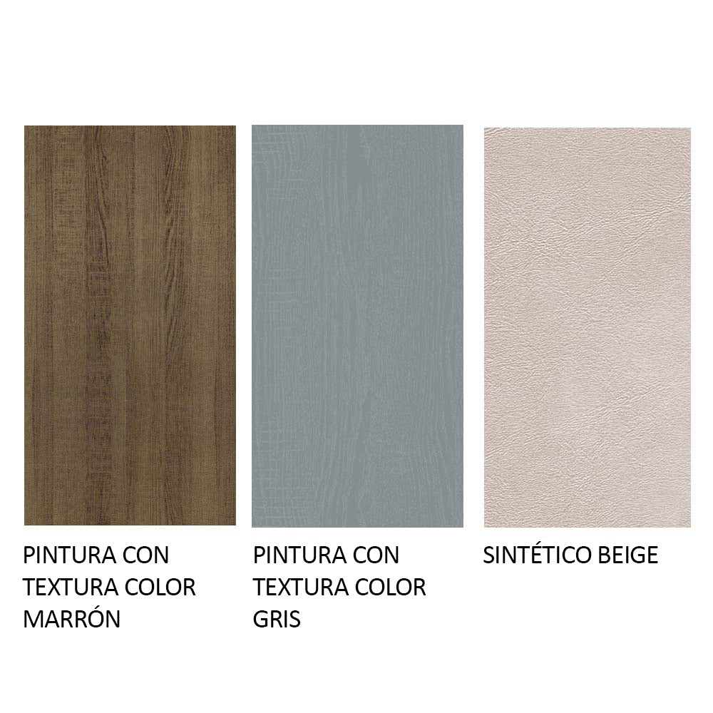 Juego de Comedor Samara con 4 Sillas Marrón/Gris/Beige