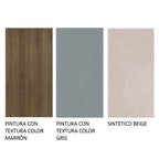 Juego de Comedor Samara con 4 Sillas Marrón/Gris/Beige