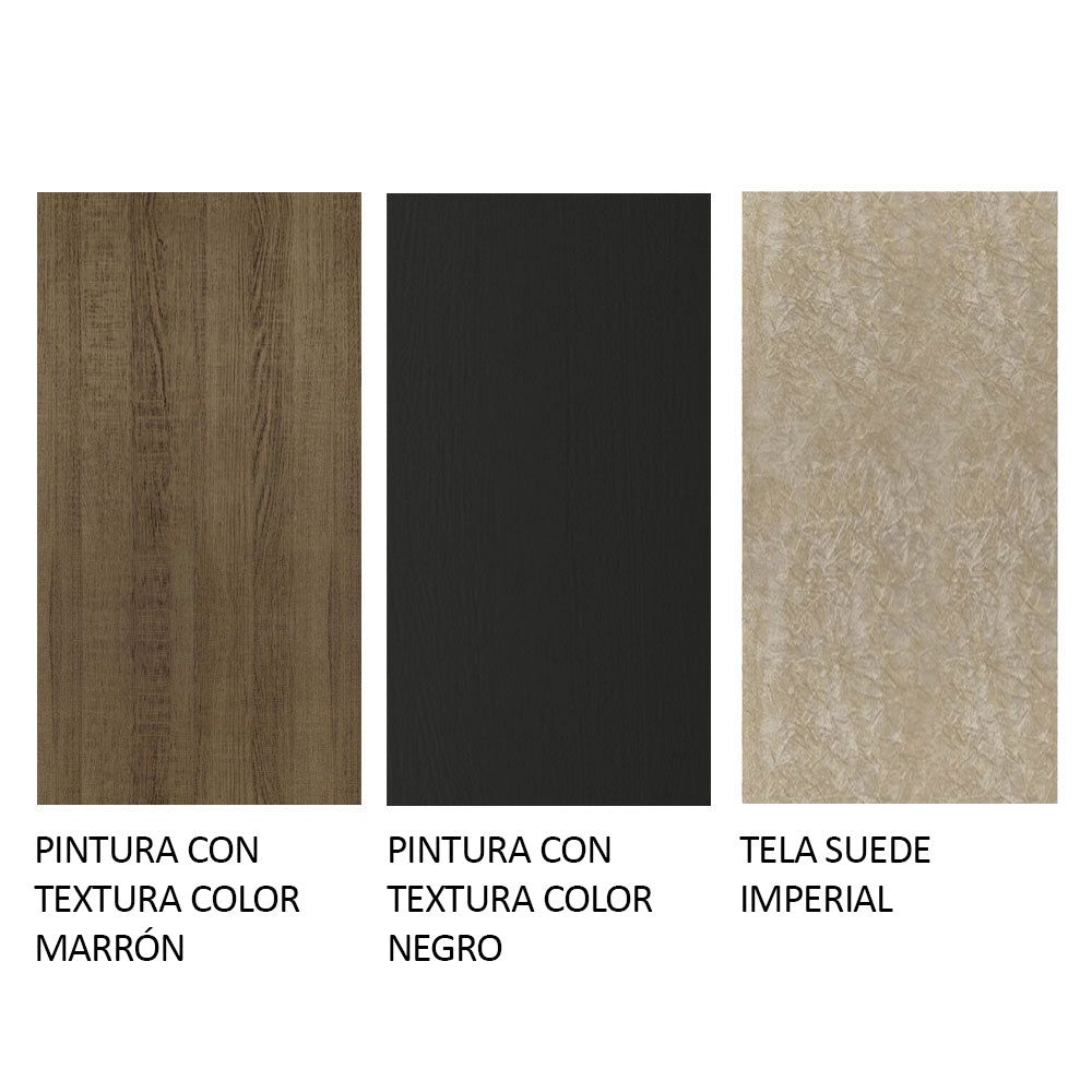 Juego de Comedor Luciana con 6 Sillas Marrón/Negro/Imperial