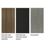 Juego de Comedor Renata con 6 Sillas Marrón/Negro/Plateado