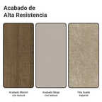 Juego de Comedor Sintra con 6 Sillas - Tablero de Madera y Cristal Marrón/Crema/Imperial