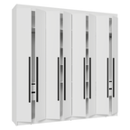 Closet Venus 8 Puertas 4 Cajones 2 Barrales Blanco