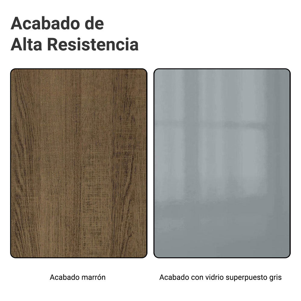 Mueble de Cocina Superior Lux 1.20 Metros 2 Puertas MarrónGris