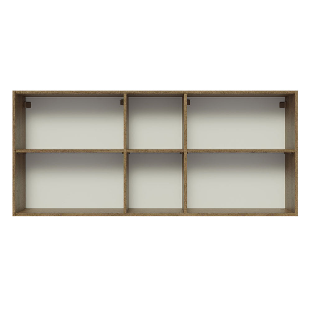 Mueble de Cocina Superior Glamy 1.50 m 2 Puertas 2 Nichos Centrales Marrón