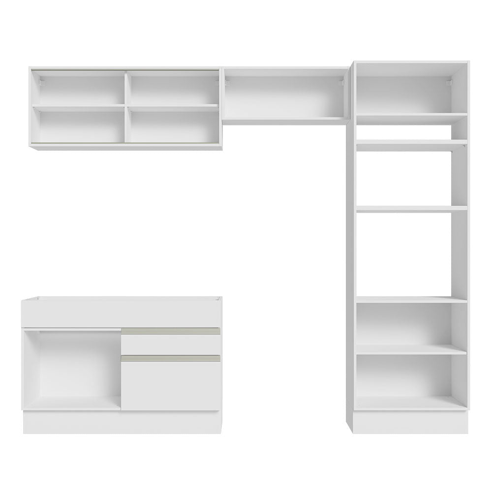 Cocina Integral Glamy 2.70 Metros Blanco 12