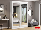 Clóset Tokio 2 Puertas Corredizas con Espejos Blanco 218 cm x 109 cm x 54 cm