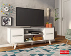 Centro de Entretenimiento Mesa para TV Copenhaguen 136 cm Hasta 55 Pulgadas Blanco Madesa