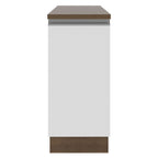 Mueble de Cocina Bajo Glamy 35 cm 1 Puerta Marrón/Blanco