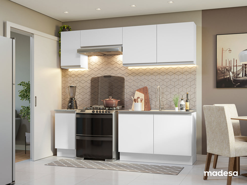 Cocina Integral Glamy 2.40 Metros Blanco 10