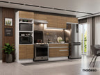 Cocina Integral Glamy 3.50 Metros Blanco/Marrón
