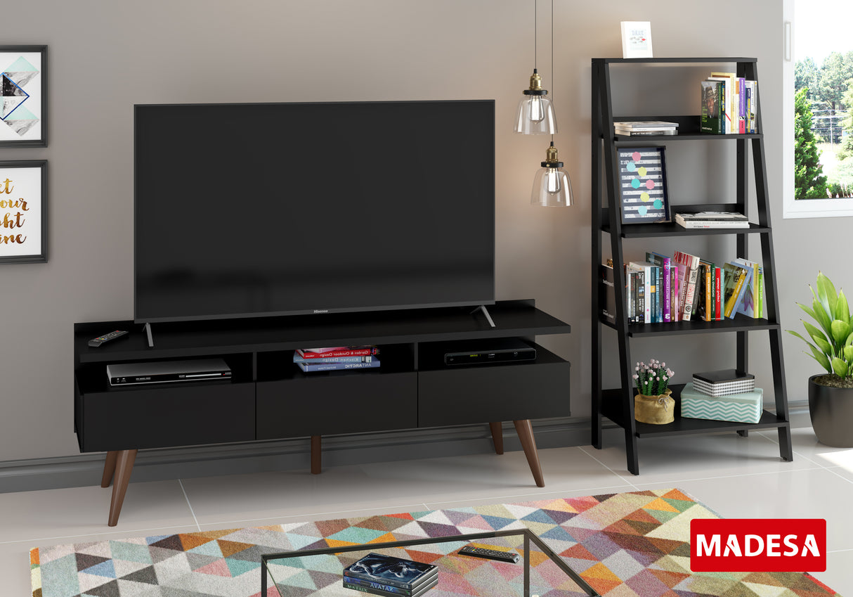 Centro de Entretenimiento para TV Londres + Mueble Estante Librero