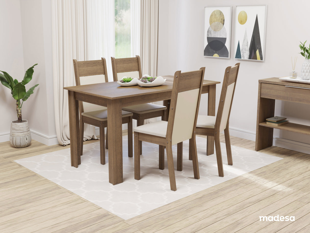 Juego de Comedor Ellen con 4 Sillas