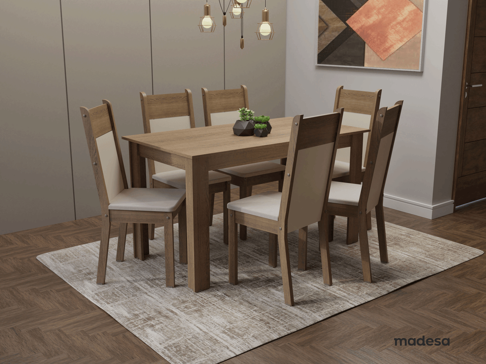 Juego de Comedor Medelin con 6 Sillas