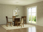 Juego de Comedor Elisa con 4 Sillas Crema/Marrón/Beige