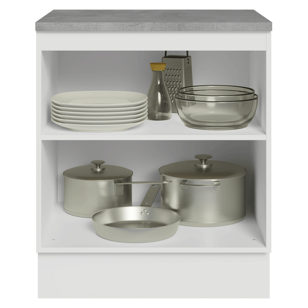 Mueble de Cocina Bajo Vik 70 cm 2 Puertas BlancoVerde