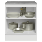 Mueble de Cocina Bajo Vik 70 cm 2 Puertas BlancoVerde