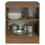 Mueble de Cocina Bajo Vik 70 cm 2 Puertas Marrón/Verde