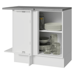 Mueble de Cocina Bajo de Esquina Glamy 1 Puerta Blanco