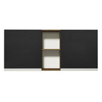 Mueble de Cocina Superior Glamy 1.50 m 2 Puertas 2 Nichos Centrales Marrón/Negro