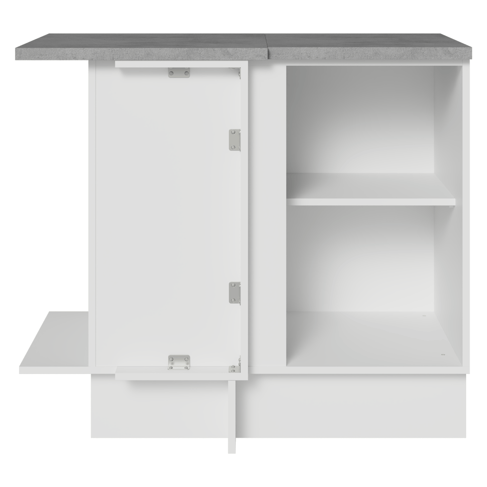 Mueble de Cocina Bajo de Esquina Glamy 1 Puerta Blanco