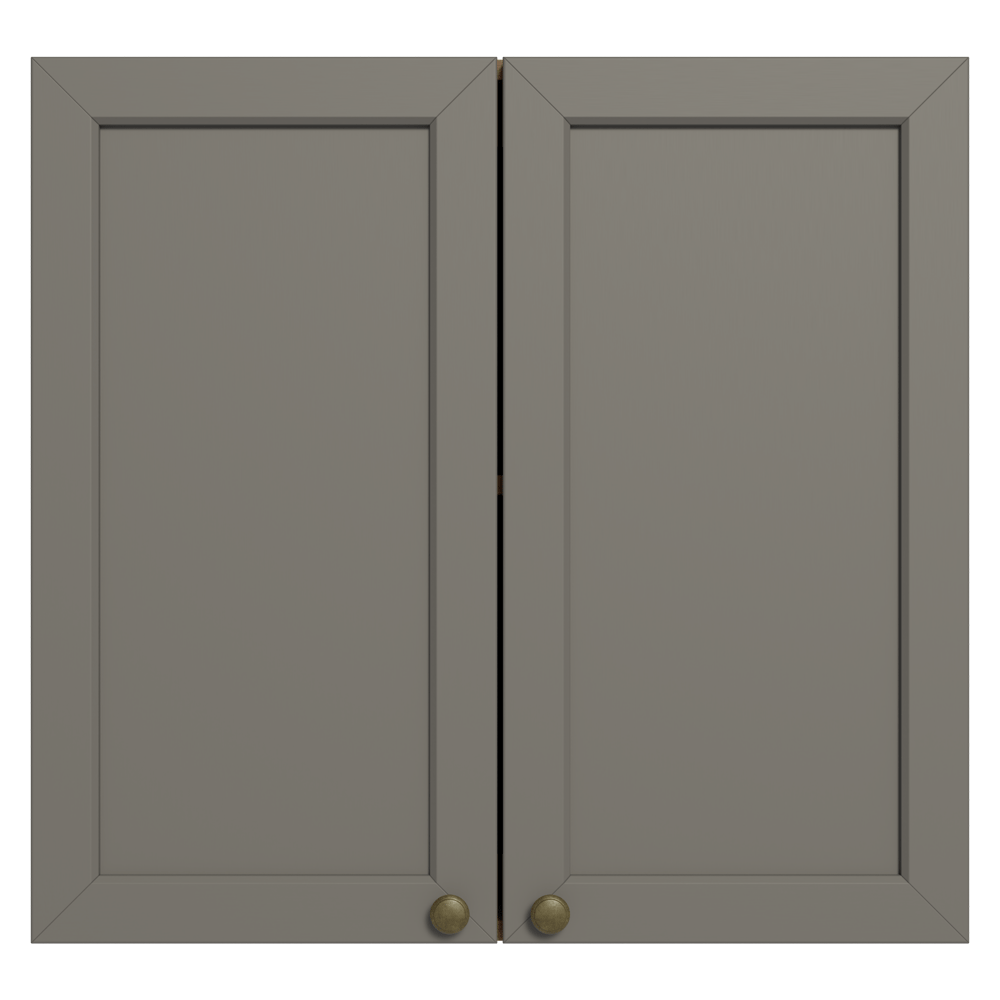Mueble de Cocina Superior Vik 70 cm 2 Puertas Marrón/Gris