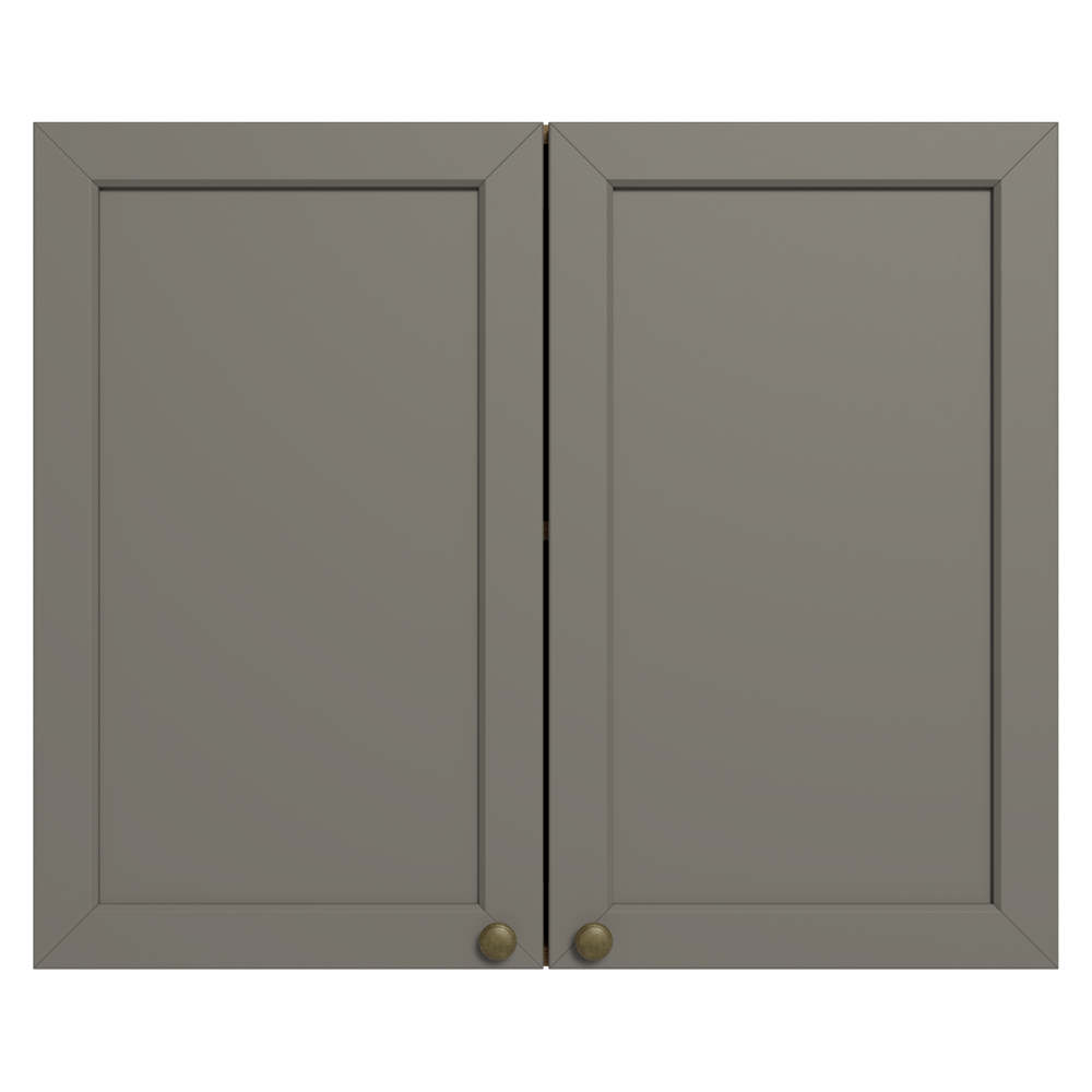 Mueble de Cocina Superior Vik 80 cm 2 Puertas Marrón/Gris