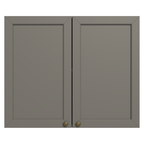 Mueble de Cocina Superior Vik 80 cm 2 Puertas Marrón/Gris